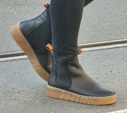 Shoedesign Copenhagen Mooved Black Schwarz Echtleder Damen Chelsea