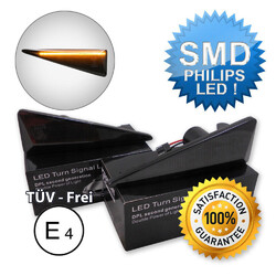 2x LED SEITENBLINKER BLINKER SCHWARZ FÜR RENAULT MEGANE II SCENIC 2 ESPACE 4 IV