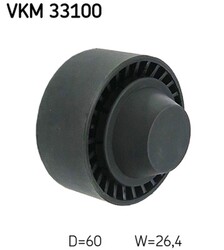 SKF Umlenk-/Führungsrolle Keilrippenriemen VKM 33100 für CITROËN PEUGEOT 60mm 2A
