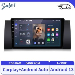 9" Android13 Autoradio GPS Navi DAB+ WIFI BT USB 2+64G Für BMW 5er E39 7er E38