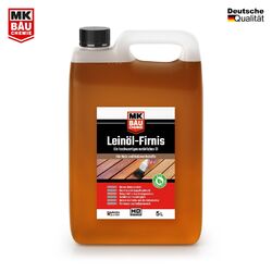 LEINÖL FIRNIS 5 L Holzöl Leinölfirnis Holz Möbel Lasur NATUR Holzschutz Harzfrei