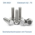 Sechskantschrauben mit Flansch DIN 6921 Edelstahl A2 VA Sperrzahn M5 M6 M8 M10