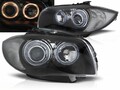 Angel Eyes Scheinwerfer Set in schwarz für BMW 1er E87/E81/82/88 von 2004-2011