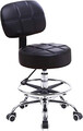 Rollhocker Arbeitshocker Mit Rückenlehne Höhenverstellbarer 53-68Cm Salon Hocker