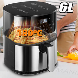 1300W Heißluftfritteuse XXL Airfryer 6L Friteuse Fritteusen Backofen Grill DE