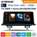 XTRONS Android 12 Autoradio Octa Core 4+64GB GPS Navi BT für BMW E81 E82 E87 E88