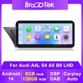 10.25" 8+128GB Android 14 Autoradio CarPlay GPS Für Audi A4/A5/B8/S4 2009-2016
