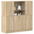 Küchenschrank Set Standschrank Schrank Sideboard Anrichte Kommode 3-tlg. vidaXL
