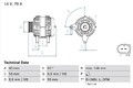Lichtmaschine Generator Bosch für Audi A3 Skoda Fabia I 1999 - 2007 0986041510