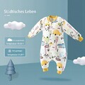 Baby Schlafsack Winter 2,5TOG 100%Baumwolle Füßen Stadtleben Winter Schlafsäcke