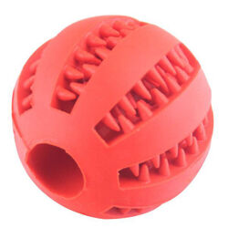 Rubber Ball Chew Treat Dispensing Holder Pet Dog Puppy Cat Toy Training #N