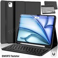 Für iPad 7/8/9/10th Pro 11 Air 6 5 4 3 Hülle mit QWERTZ Bluetooth Tastatur Maus
