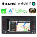 2+32GB Android Autoradio SWC Navi CarPlay für VW T5 Multivan Transporter Touareg