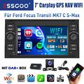 DAB+ Carplay Für Ford Focus Transit MK7 S-Max 2+64G Autoradio Android 13 GPS Kam