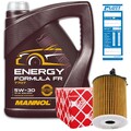 FEBI Ölfilter + 5L Mannol Formula FR Motoröl passend für Ford WSS-M2C913 Volvo