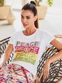 Heine Damen Shirt mit Schriftzug bedruckt "weiß" Gr. 36 G43