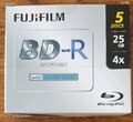 Fujifilm BD-R Blu-Ray, 25 GB, 5 Discs, 4x Speed Hard Coat, Archiv