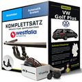 Anhängerkupplung WESTFALIA abnehmbar für VW Golf Plus +E-Satz Kit