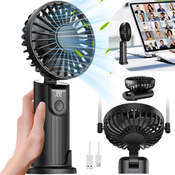 Mini Handventilator Leise Tragbarer Fan Lüfter USB Ventilator mit 2400mAh Akku