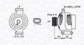MAGNETI MARELLI 063377425010 GENERATOR FÜR OPEL VAUXHALL