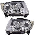 Scheinwerfer Set für Jeep Compass MK49 Grand Cherokee WK2 Chrom LWR Motor H9