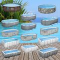 Bestway Power Steel Swimming Frame Pool Schwimmbad Schwimmbecken Gartenpool