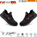 Herren Damen Sicherheitsschuhe Leicht Stahlkappe Sport Sneaker Arbeitsschuhe DE