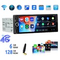 6+128G 1 Din Autoradio Carplay 6,86 Zoll Bluetooth Android 14 FM/RDS GPS NAVI 4G