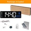 16-Zoll Wanduhren Digital Wanduhr Wanduhr Temperaturanzeige Display Datumanzeige