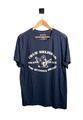 True Religion T-Shirt Herren Größe L blau Schreibweise Grafik Baumwolle kurzärmelig