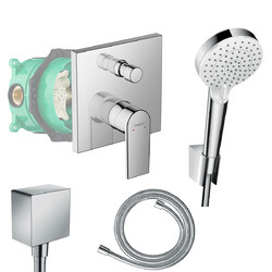 Hansgrohe Vernis Shape Duscharmatur Unterputz Regendusche Kopfbrause Set Ibox