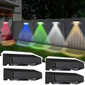 2/4x Solarlampen Solar Wandleuchte Solarleuchten für Außen Garten RGB 4 Modus