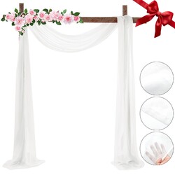 Vorhänge Querbehang Voile Vorhang Weiß Dekoschals Gardinen Stores Transparent DE