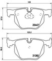 BREMBO P 06 029 Bremsbelagsatz, Scheibenbremse for BMW