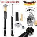 2 x Stossdämpfer hinten + Domlager + Staubmanschetten Für VW Polo Audi A1 Seat