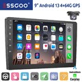 Autoradio 9'' 2 DIN Android 13 4+64G Carplay GPS Navi WIFI RDS Bluetooth +Kamera