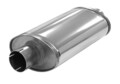 Simons Universal Edelstahl Schalldämpfer Topf Auspuff Leise - "Super" 63mm GLANZ