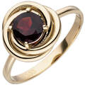 Ring aus 333 Gold Gelbgold mit Granat rot weinrot Granatring für Damen
