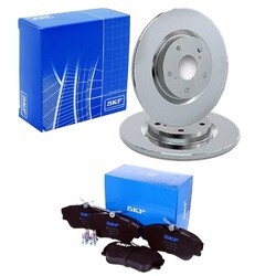 SKF BREMSSCHEIBEN 282mm+ BELÄGE VORNE passend für VW T4 TRANSPORTER MULTIVAN BUSVA 282x18mm | NUR für PR-Nr=1LP | ERST ab Bj 1/1996