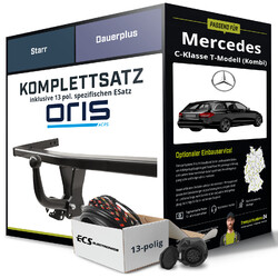 Für MERCEDES C Kl. T-Mod. Typ S205 Anhängerkupplung starr +eSatz 13pol 14-18 AHKExklusiv für unsere Kunden: Montage ab 449,- Euro