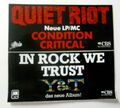 Werbe-Aufkleber Quiet Riot Condition Critical Y & T In Rock we trust LP MC 1984