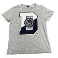 Diesel T-DIEGO-GR Shirt Damen XL grau Logo Grafikdruck Outdoor dehnbar Top