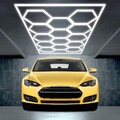 5X-14X Hexagon LED Lampe Röhren Werkstatt Garage Wand Decken Leuchte Beleuchtung