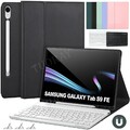 Hülle mit Bluetooth QWERTZ Tastatur Für Samsung Galaxy Tab S9 FE S8 S7 10.9 11"