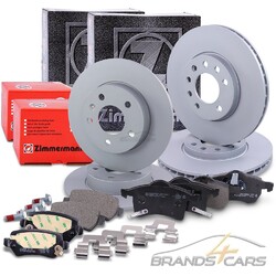 ZIMMERMANN BREMSSCHEIBEN +BELÄGE VORNE+HINTEN FÜR OPEL ASTRA G ZAFIRA A### Belüftet Ø280 Vorne - Voll Ø264 Hinten ###