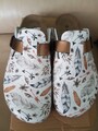 Naturläufer Clog,Pantolette Gr.42 Neu Weis/flower