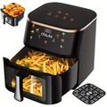 XXL Heißluftfritteuse 10,5L Fritteusen Friteuse Heißluft Air Fryer 1800W ohne Go