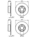 2X BOSCH BREMSSCHEIBEN Ø273mm VORNE PASSEND FÜR MERCEDES-BENZ /8 COUPE PAGODE
