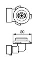 Glühlampe, Nebelscheinwerfer BOSCH 1 987 302 083 für VW ROUTAN 3.8 2008-201