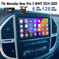 DAB+128G Carplay Für Benz Vito W447 Android13 Autoradio GPS Navi BT 4G WIFI SWC